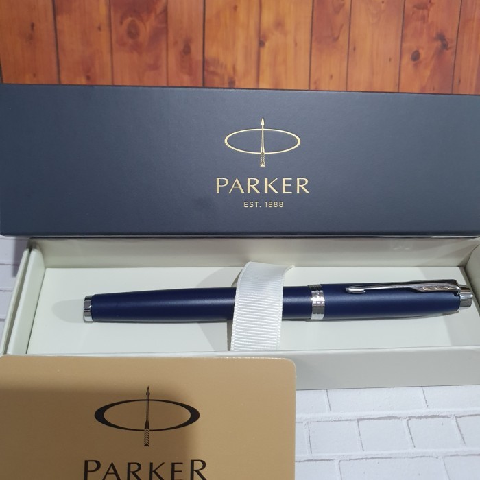 

[Premium]BEST Pulpen Parker IM New Matte Royal Blue Klip Silver Free Grafir