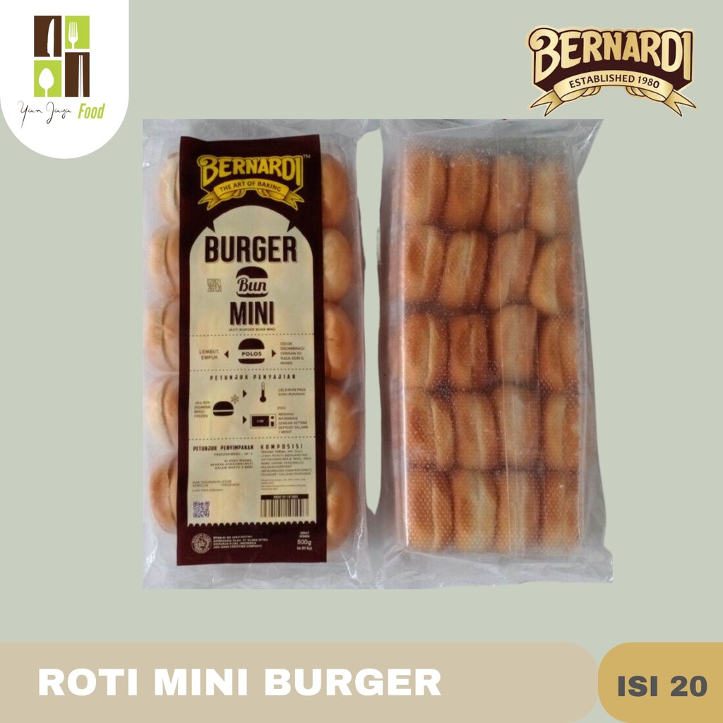 

Bernardi Roti Burger Mini / Mini Buns / Roti Mini / Burger Kecil / Burger Polos Isi 20 PCS