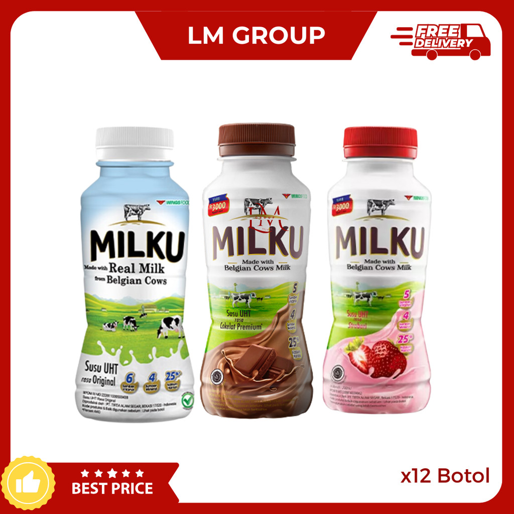 

Milku Susu Original/Cokelat/Stroberi 200ml