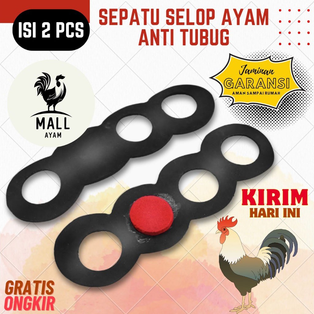 AYAM MALL Sepatu Selop Ayam Anti Tubug Bubul Bahan Karet Sarung Bungkus Alas Kaki Ayam Ayam Jago Lag