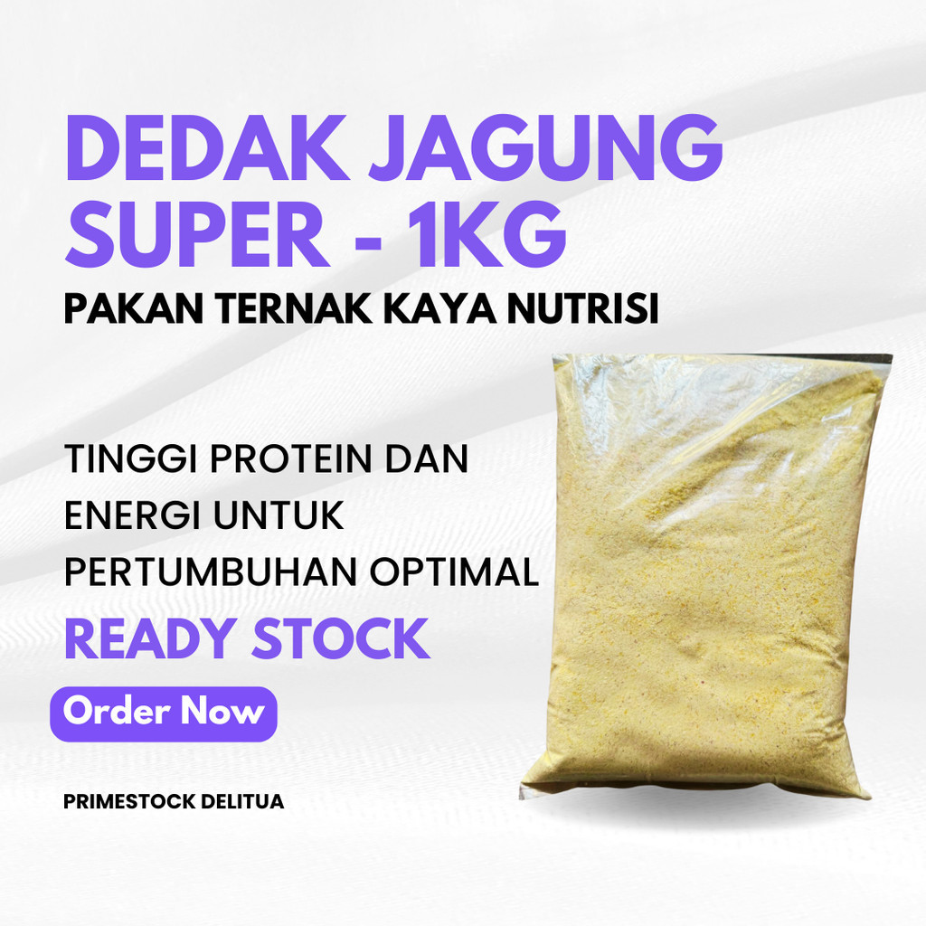 Dedak Jagung Super Repack 1 KG - Sumber Pakan Ternak Kaya Nutrisi