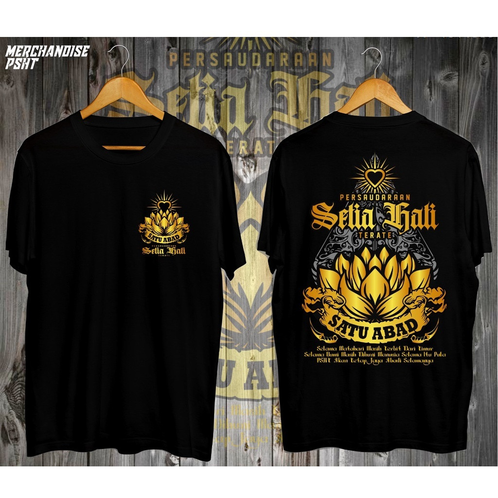 KAOS PSHT // KAOS SH TERATE // KAOS SILAT // KAOS TERATE WARU PUTIH CLOTH TERATE EMAS 1 ABAD // KAOS
