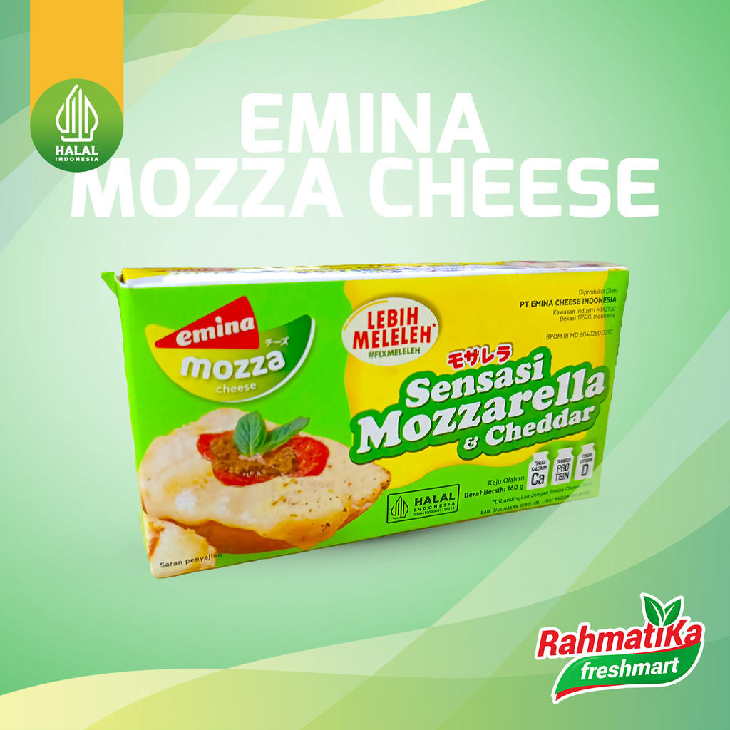 

Emina Mozza Cheese / Keju Mozzarella Cheddar 160 gr