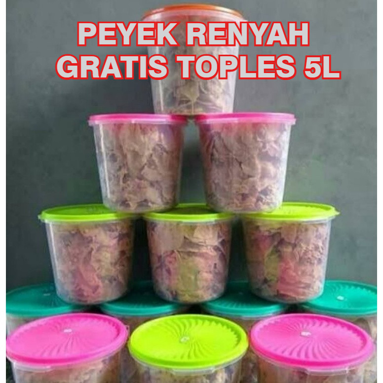 

REMPEYEK / PEYEK kacang tanah dan kacang ijo toples 5L (350g) cemilan murah renyah gurih