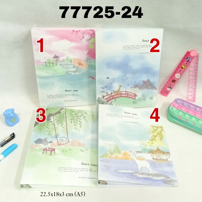 

⭐BISA COD⭐ SOS Binder Note A5 WZ77725 B Loose Leaf / Buku Ring / Buku Note 77725 24 quiet