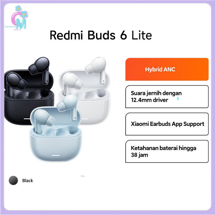 

- Xiaomi Redmi Buds Earbuds App Support Large Driver Noise Cancellation - 6 Lite -