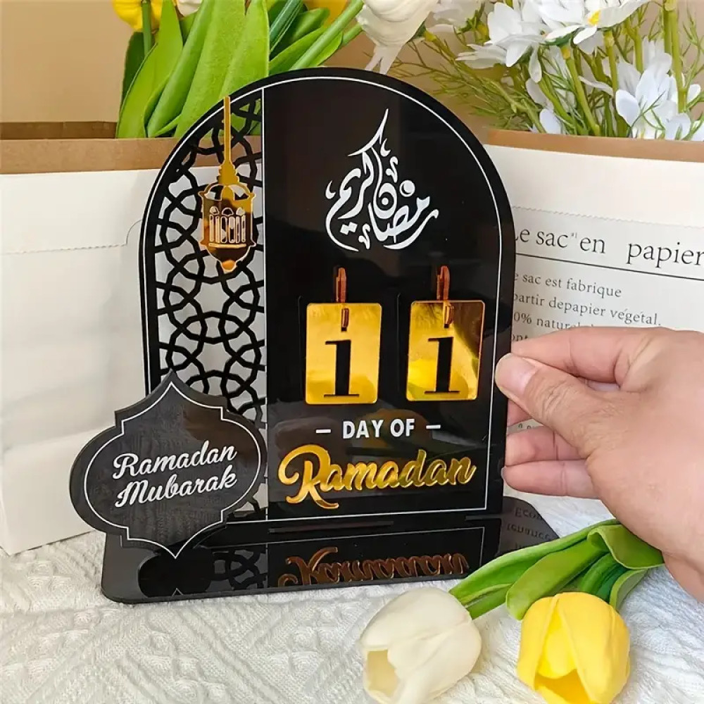 

AJSSHOP Legdro Kalender Ramadhan Puasa Acrylic Ramadan Calendar Decoration - LD010