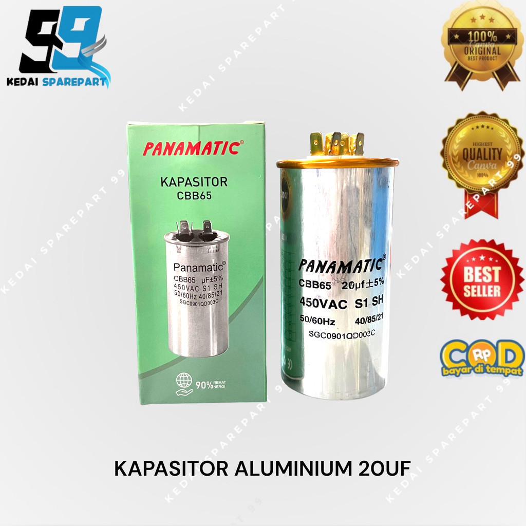 CAPASITOR ALUMINIUM AC 20UF 450V KAPASITOR ALUMINIUM 20 UF