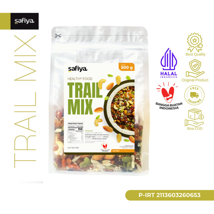 

Trail Mix Original 500 Gram Dried Fruit Seed Nut Roasted Snack Safiya