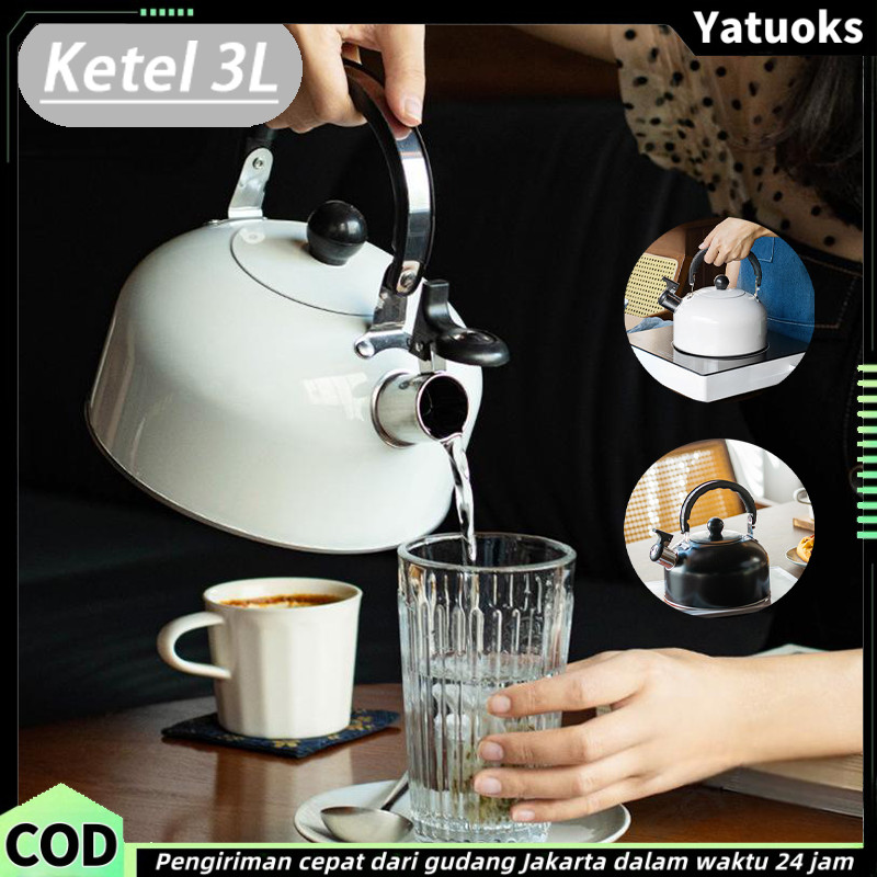 3L Ketel Air Panas Domestik/Siul Air Panas Ketel/Ketel Air Panas Hitam dan Putih/Korea Ketel Ceret K