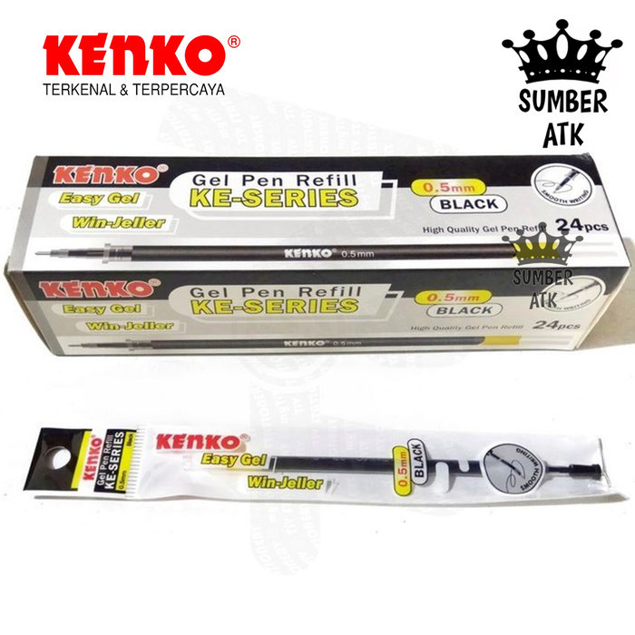 

[New Arrival] Refill Pen Kenko Easy Gel HITAM dan BIRU , KE Series / Isi Pulpen - Hitam