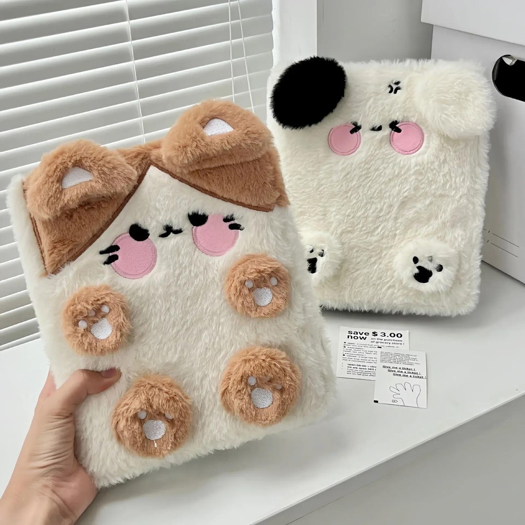 

A6 Binder Photocard Holder Cute Plush Dog Cat Photo Album Kpop Idol Photocards Collect Book Student School Notebook Stationery