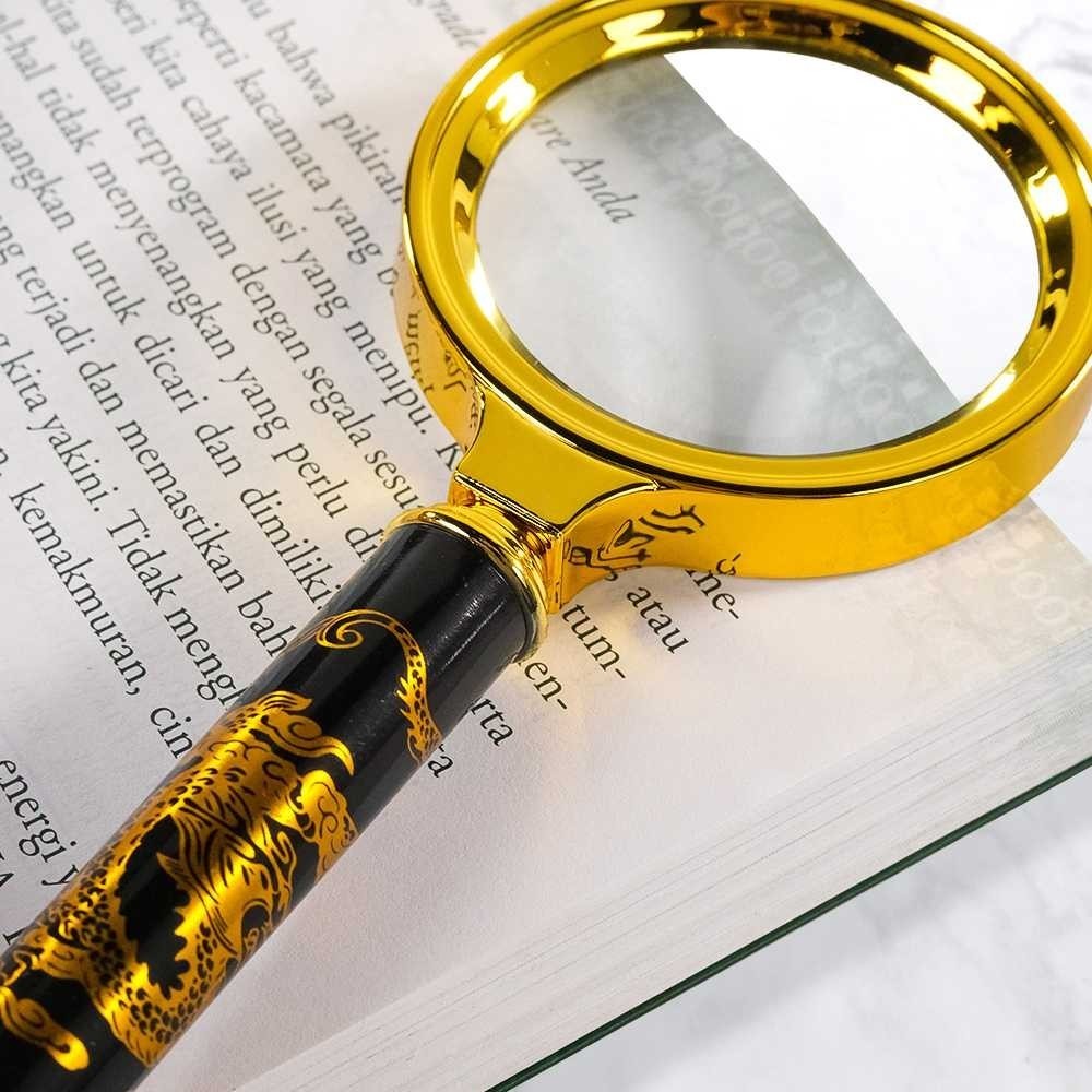 

QNSHP Kaca Pembesar Handheld Magnifying Glass Lup Magnifier 60mm 10X