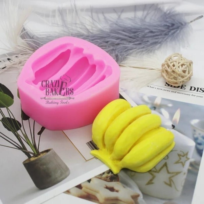 Cetakan Silikon Banana Pisang Sisir Cokelat Pudding Silicone Mold
