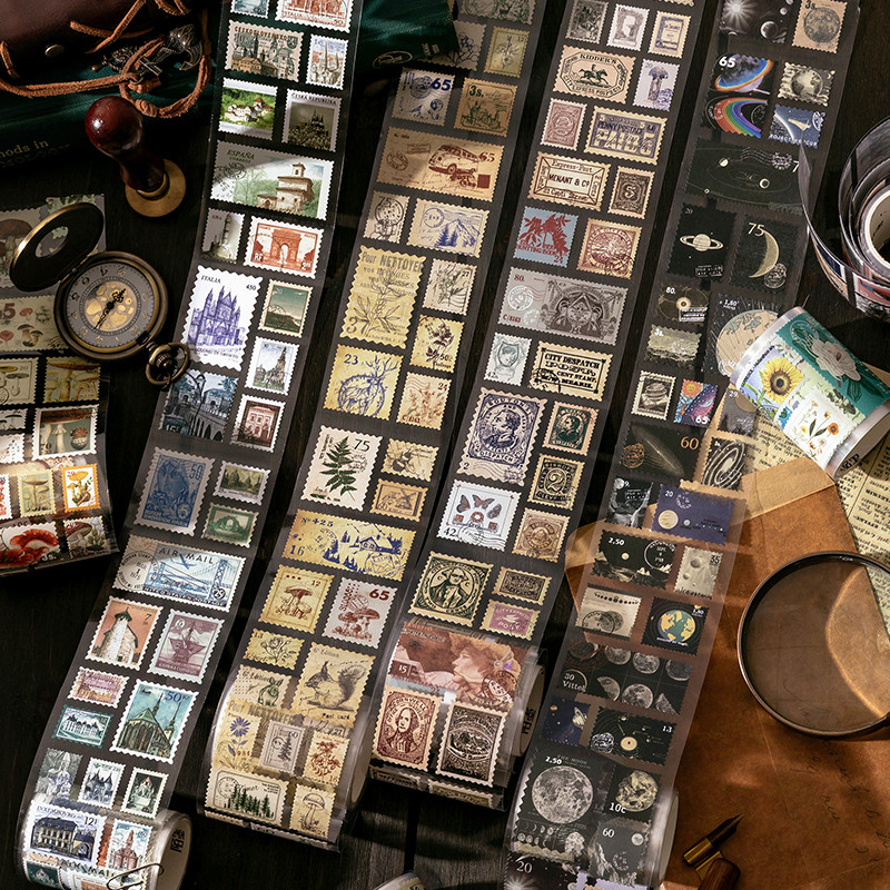 

Vintage Natural Post Office Masking Washi Tape Retro Stamp Decorative Adhesive Tape Diy Scrapbooking Sticker Label Stationery