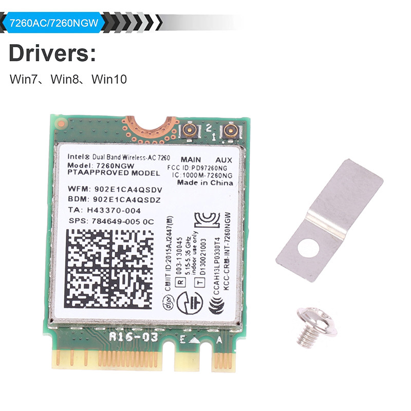 1Pc 1200Mbps Bluetooth 4.0 WiFi Wireless Network Card NGFF Wifi Dongle AC Dual Band 2.4G 5G For Lapt