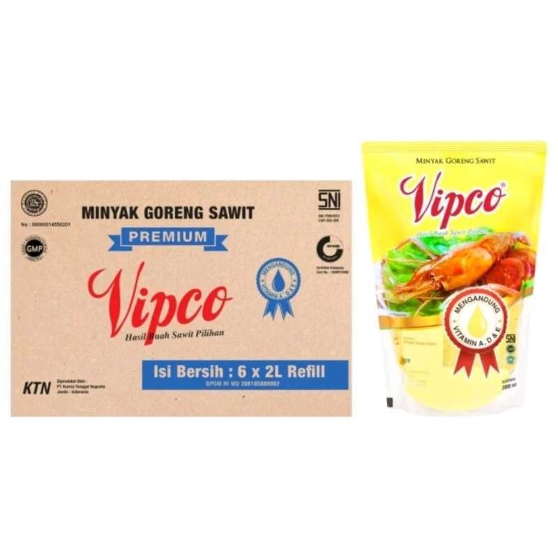

Vipco Minyak Goreng Pouch 2 Liter (1 Karton - 6 Pouch)