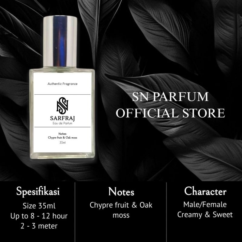 Parfum unisex Sarfraj by SN Parfum Parfum UNISEX Parfum Tahan Lama Murah berkualitas Parfum SN Parfu