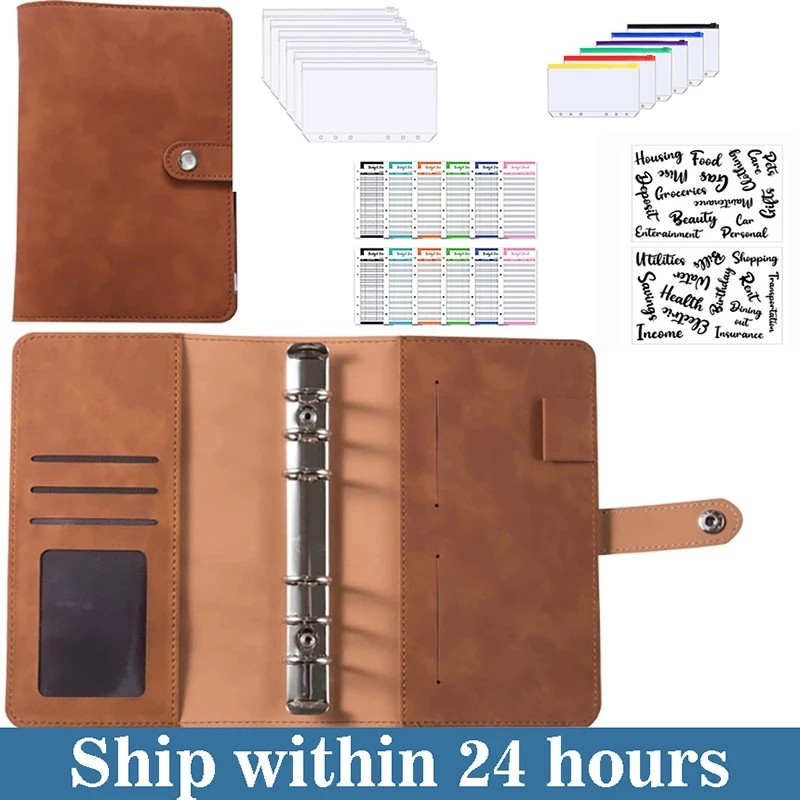 

Budget Planner 2024 Cash Envelope Savings Money 6 Holes Binder for Financial Management A6 Loose-leaf Notebook Binder Housing