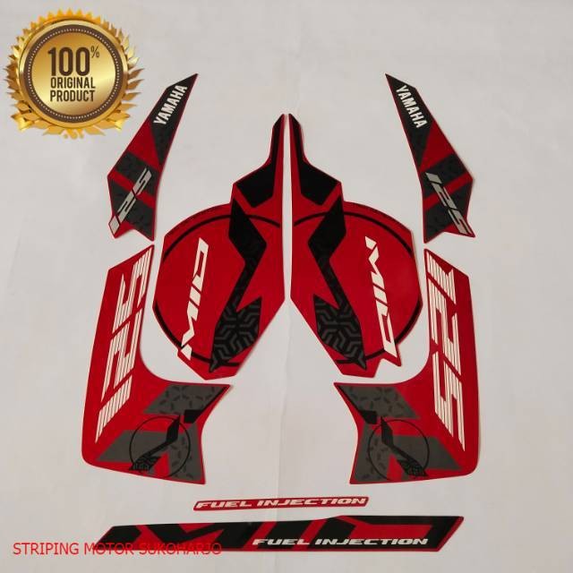 (ORI) Striping Yamaha Mio m3 miom3 125 2015  merah kualitas original