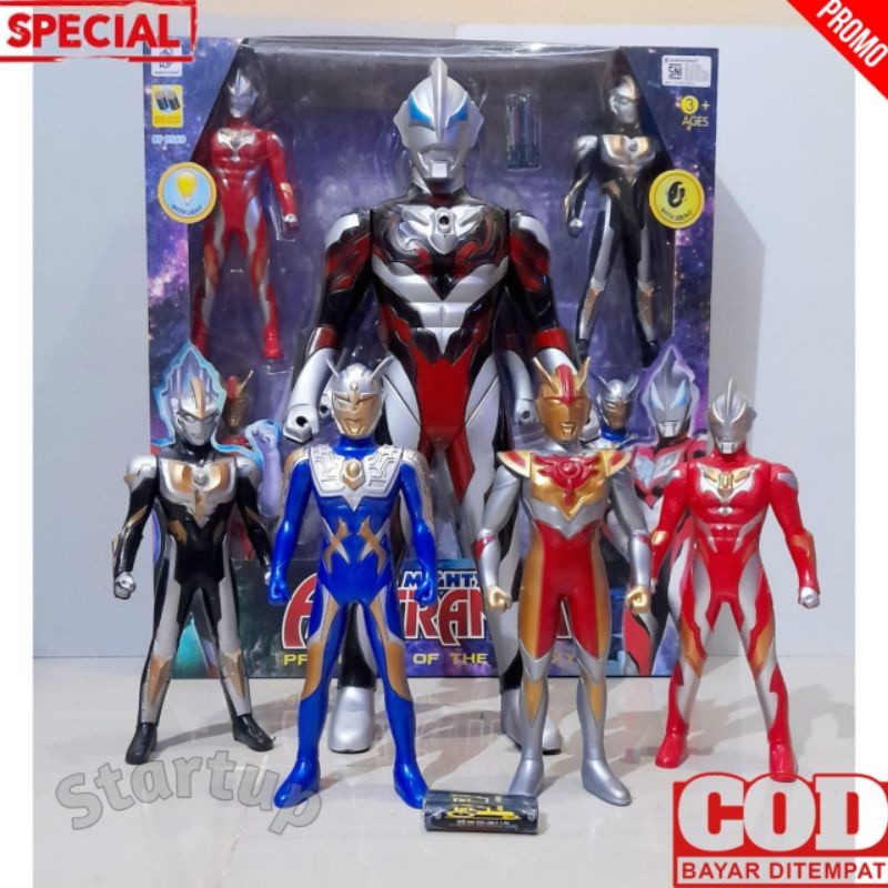 LETERSHOP Mainan Robot Ultraman isi 5 The Mighty Giant Aultraman / Mainan Robot Ultraman