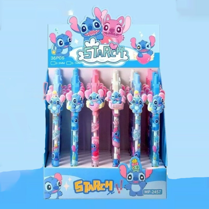 

Disney Lilo&Stitch Mechanical Pencil 36pcs Writing Instrument Lovable Cartoon Pencil Without Cutting Pupil Learning Stationery