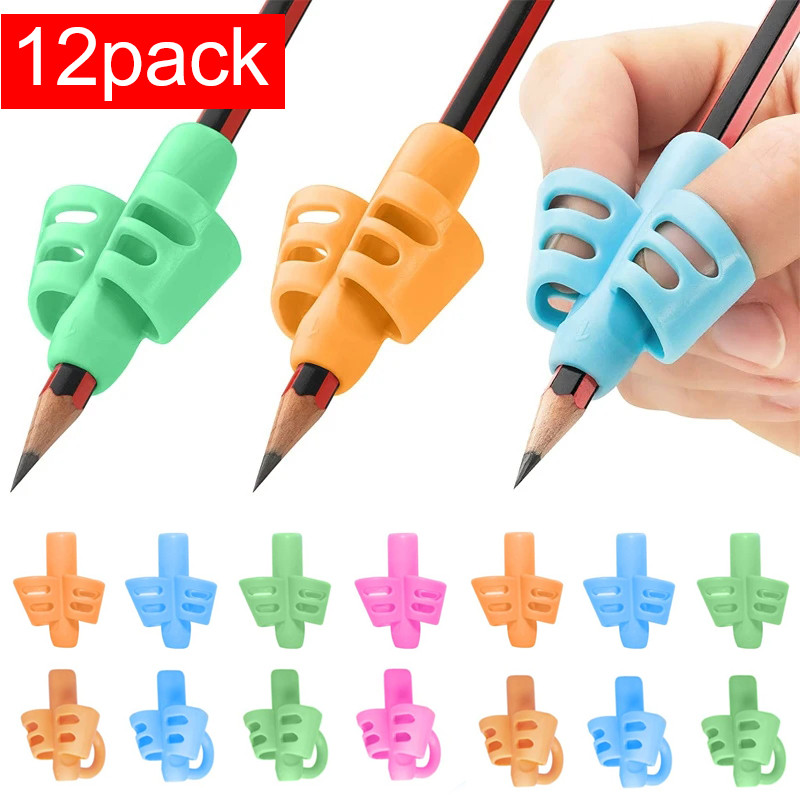 

12/9/1pcs Pencil Grip Writing Corrector 3 Finger/2 Finger Posture Correction Tool Trainer Children Pen Writing Grip Holders