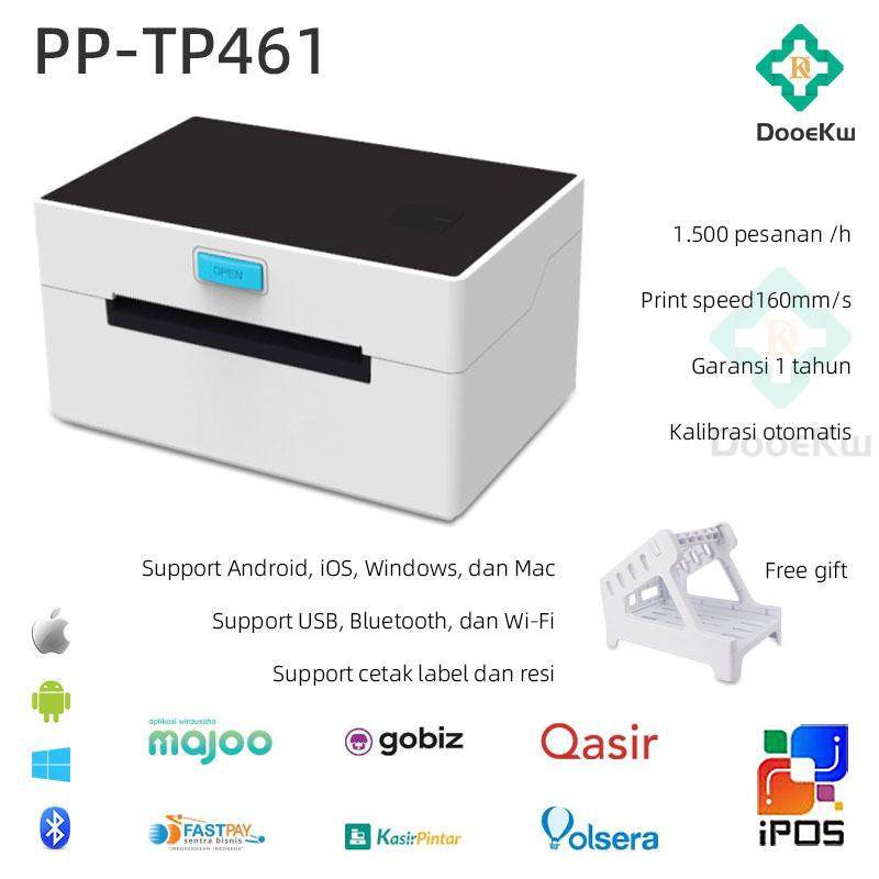 PRINTER BARCODE THERMAL LABEL SUPPORT BLUETOOTH /USB /Wireless Shipping Sticker Printer Barcode Ther