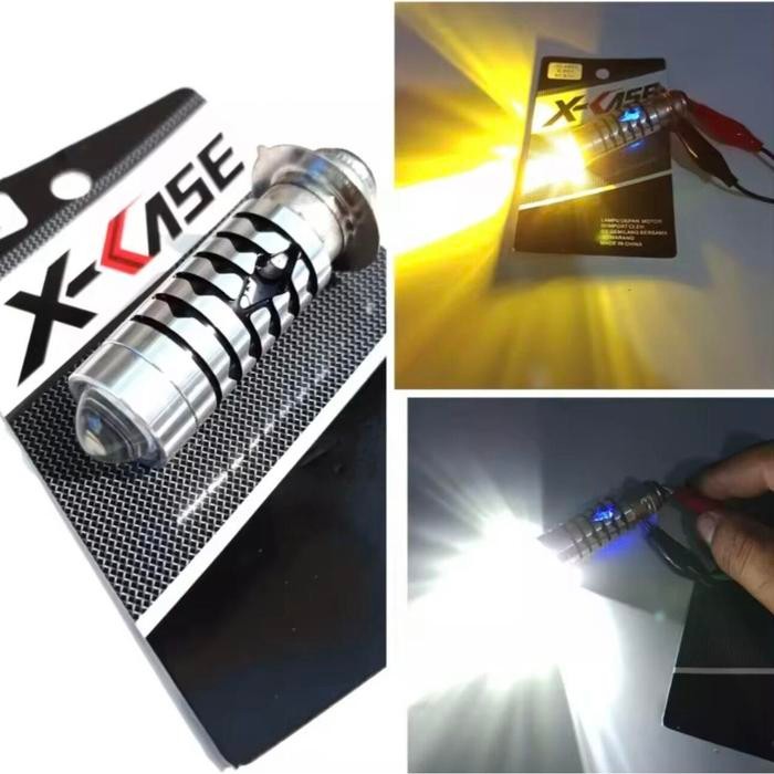 COD LAMPU LED H6 LASER HI LO LAMPU UTAMA MOTOR LED LASER H6 Car - H6-4841 Laser 2warna