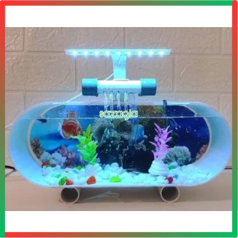 (SG) Aquarium / Aquarium Mini Ikan Hias Fullset