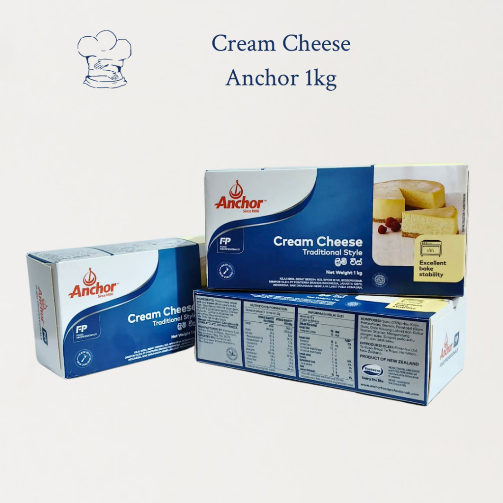 

Cream Cheese Anchor 1Kg – Keju Krim Berkualitas untuk Kue, Roti, dan Dessert