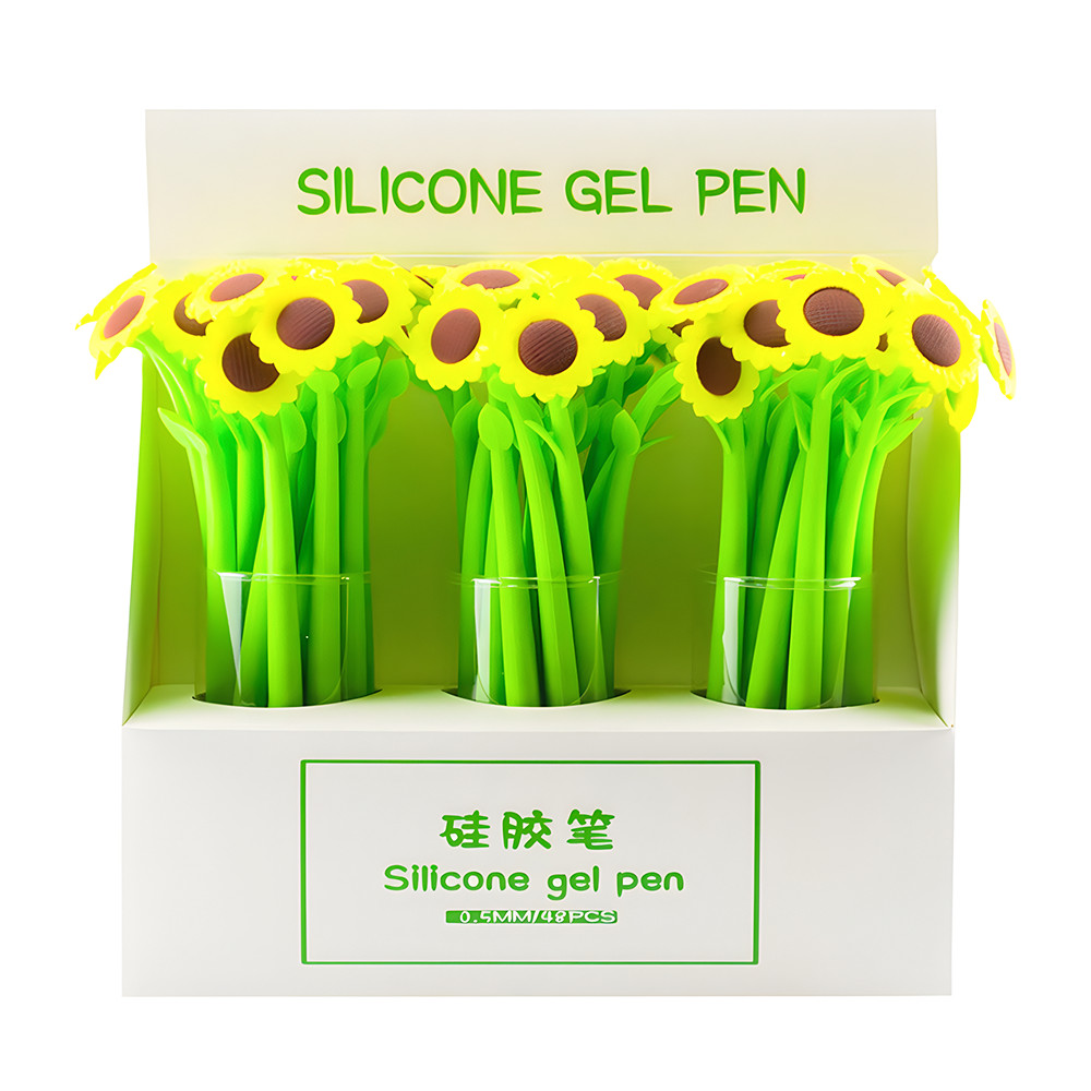 

Japanese Fancy Cute Pens Funny Sunflowers Gel Ink Pen Cool Writing Kawaii Ballpoint Kids Girl School Fancy Aesthetic Stationery