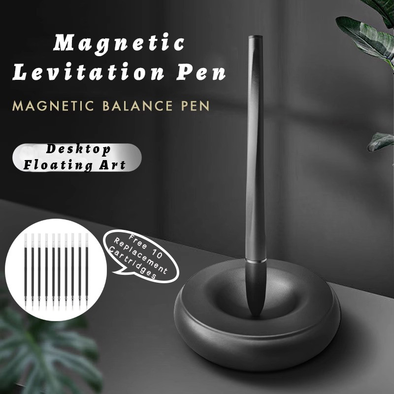 

Creative Aluminum Alloy Magnetic Levitation Self Supporting Signature Gel Pen Swing Freely Not Fall Personalized Business Pen