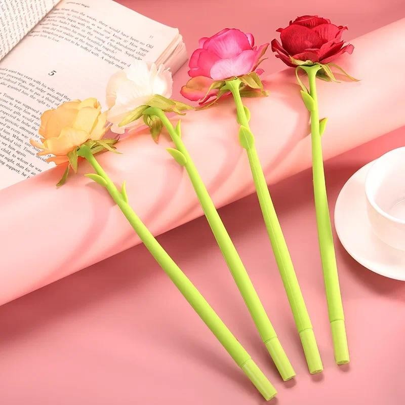 

1 Pc Cute Kawaii Rose Flower Gel Pen Office School Supplies Stationery Creative Sweet Pretty Lovely Soft Pen