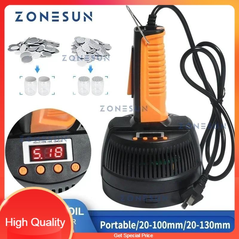

THE BEST ZONESUN Handheld Induction Sealer Portable Electromagnetic Bottle Sealing Machine Aluminum Foil Lid Plastic Vial ZS-DL800
