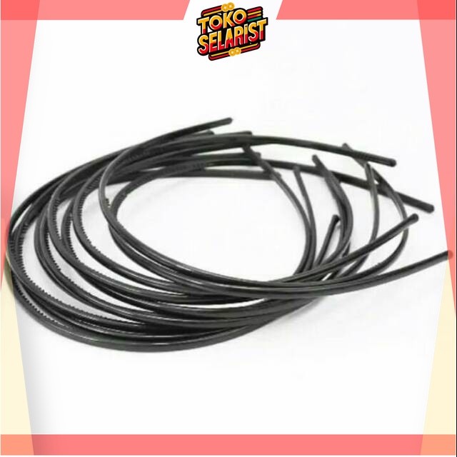 COD MAKASSAR  BANDO LIDI HITAM / Bando Plastik Polos / Bando Pria Dan Wanita / Bando Rambut / Bando 