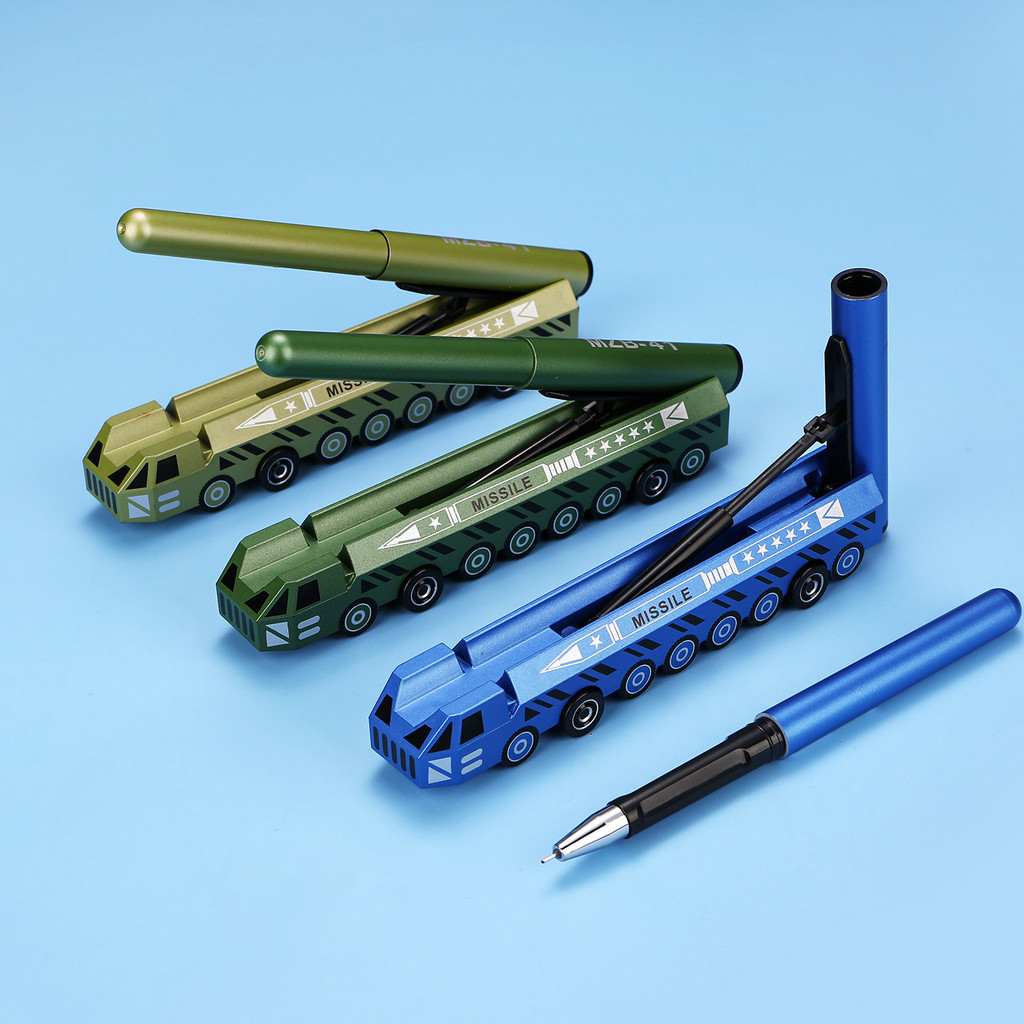 

Creative Missile Neutral Pen Toys Ballistic Launch Vehicle Smooth Writing Black Gel Pens Model Desk Pen School Office Stationery