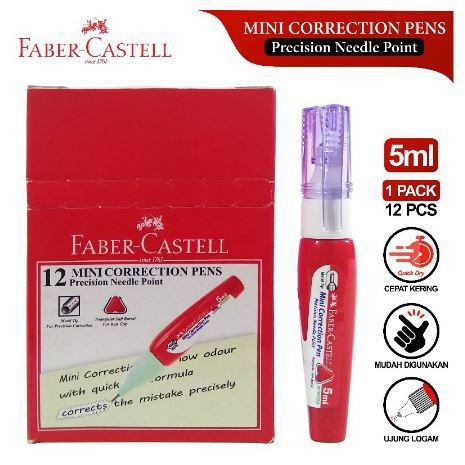 

Faber-Castell Mini Correction Pen 5ml 169313 Correction Fluid Tip-X Stipo