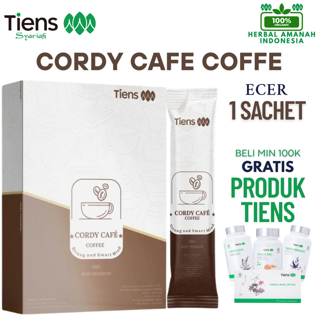 

[ECER 1 SACHET] TIENS CORDY CAFE COFFE ORIGINAL HALAL