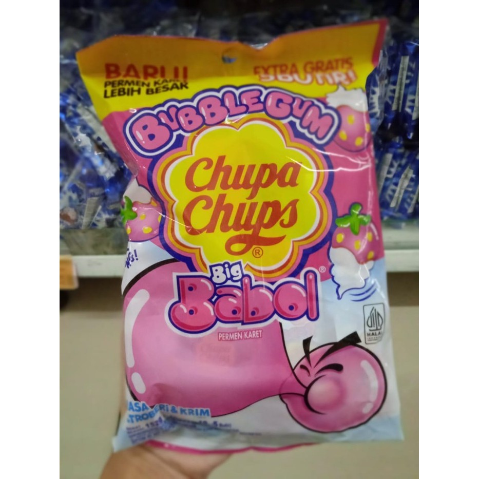 

Big Babol Chupa Chups Permen Karet Strowberry Sak