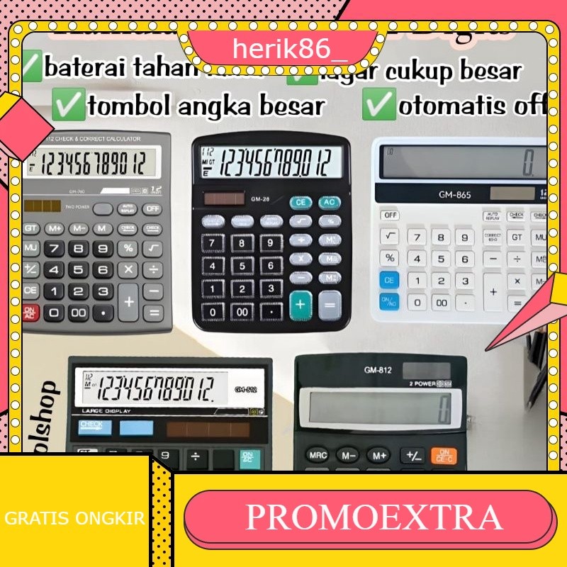 

Kalkulator 12Digit-Calculator Mrlion.Olshop