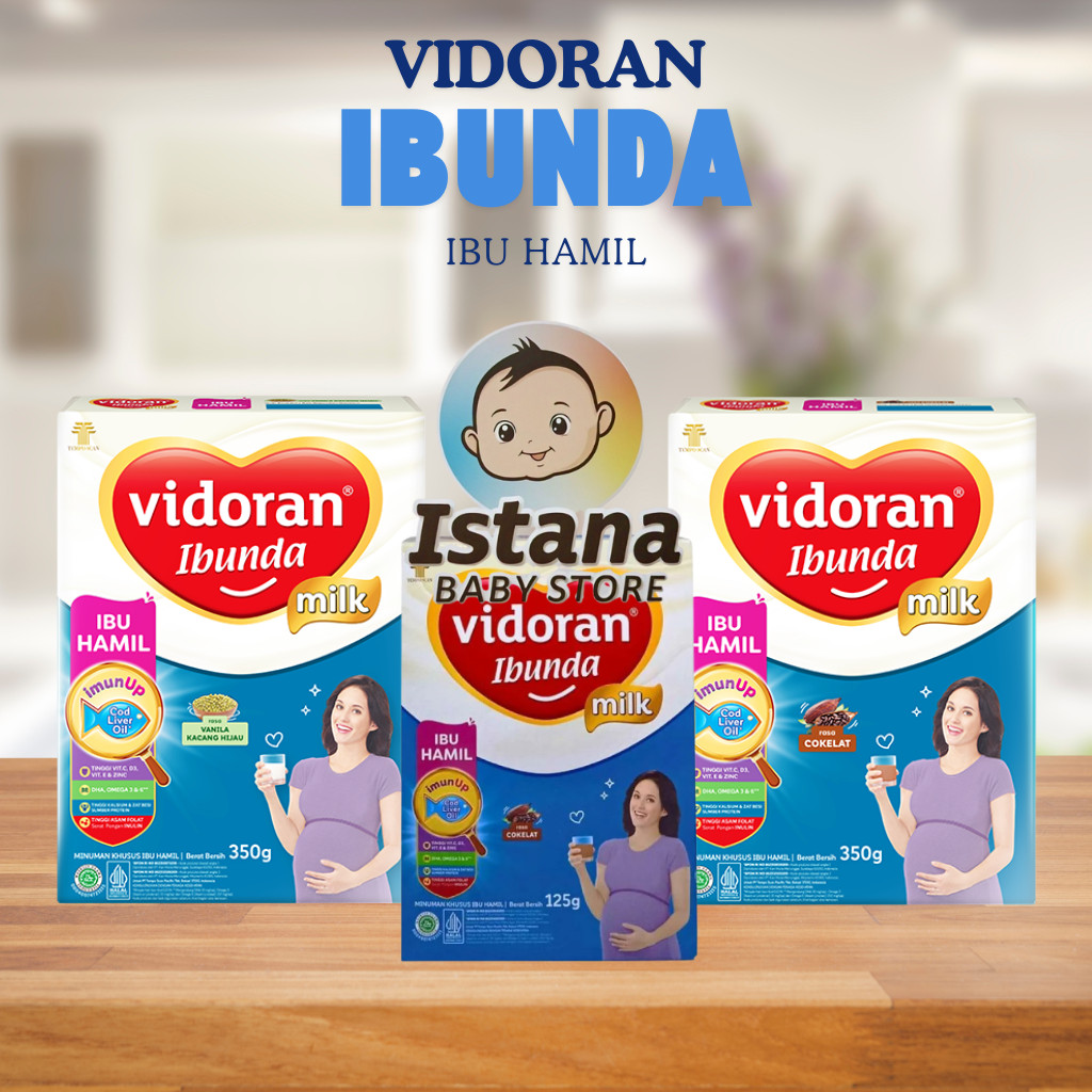 VIDORAN Ibunda Susu Ibu Hamil 350gr Coklat Kacang Hijau Nutriplex Susu Hamil