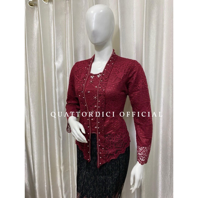 kebaya kutubaru brokat blues / kebaya brokat / kutubaru brokat payet / kebaya kondangan / kebaya wis