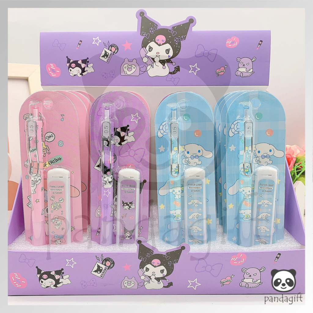 

Pensil Mekanik Free Refill Sanrio Melody Kuromi Cinnamonroll - GG0458