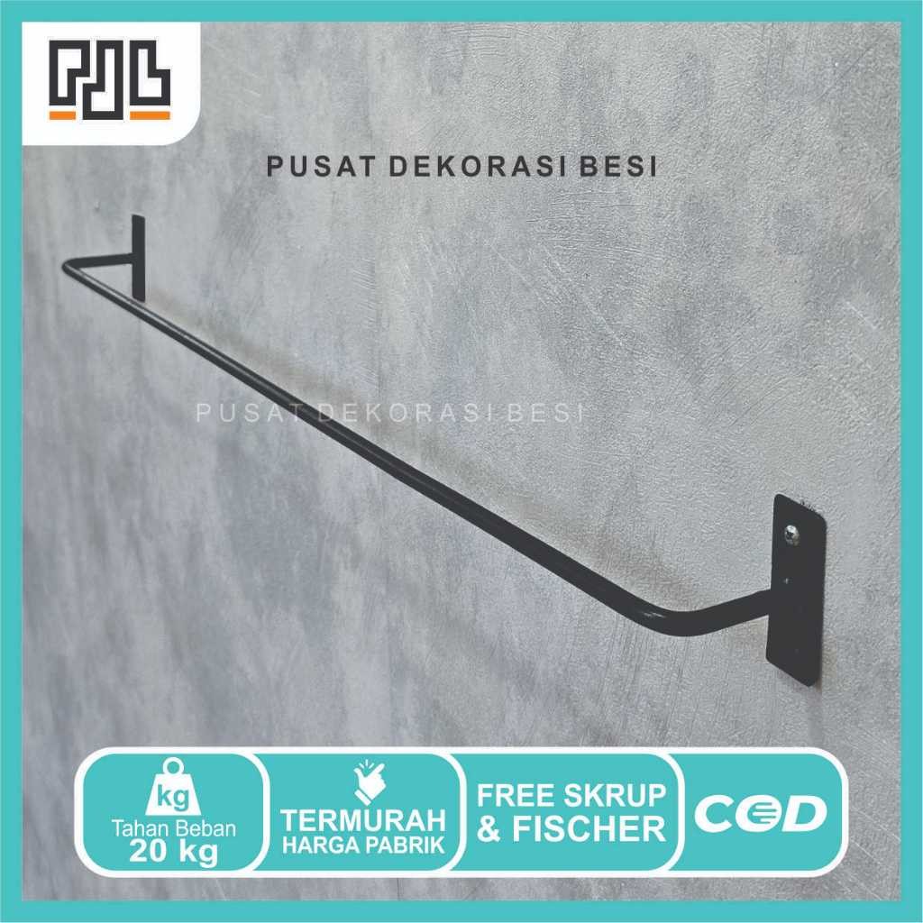 Dekorasi Rak Besi Gantungan Handuk Payung Jas Hujan Sajadah Pewangi Kamar Mandi Serbaguna Termurah -