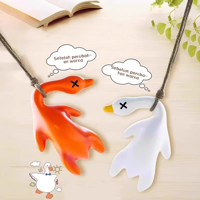 Liontin bebek Liontin bebek panggang pengubah warna UV Liontin bebek panggang kreatif