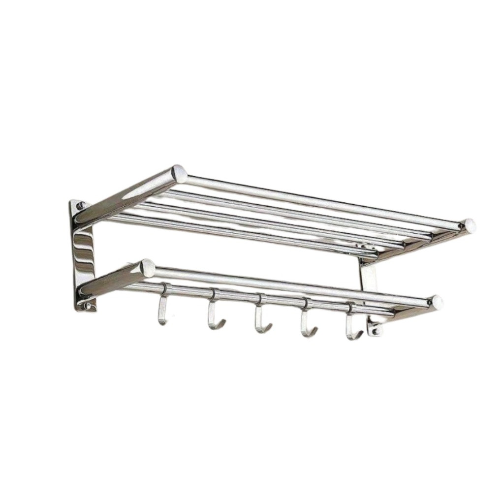 RAK HANDUK HOTEL 2 SUSUN STENLIES/RAK KAMAR MANDI/GANTUNGAN HANDUK STENLIES