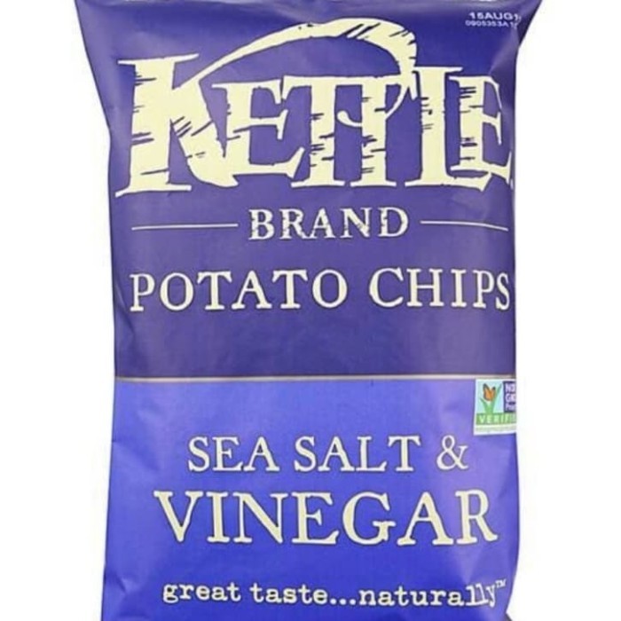 

Kettle Brand Potato Chips SEA SALT & VINEGAR Cemilan Snack Chip Impor - 142g
