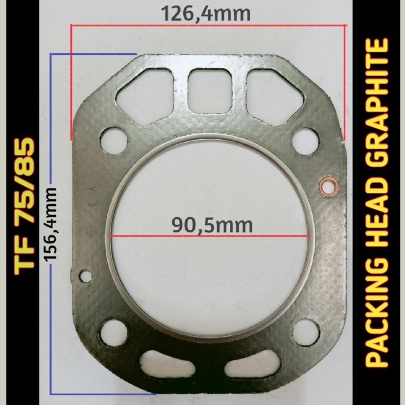 

Gasket Cylinder Head Paking Deksel Mesin Diesel TF75 TF85 mesin yanmar amplas