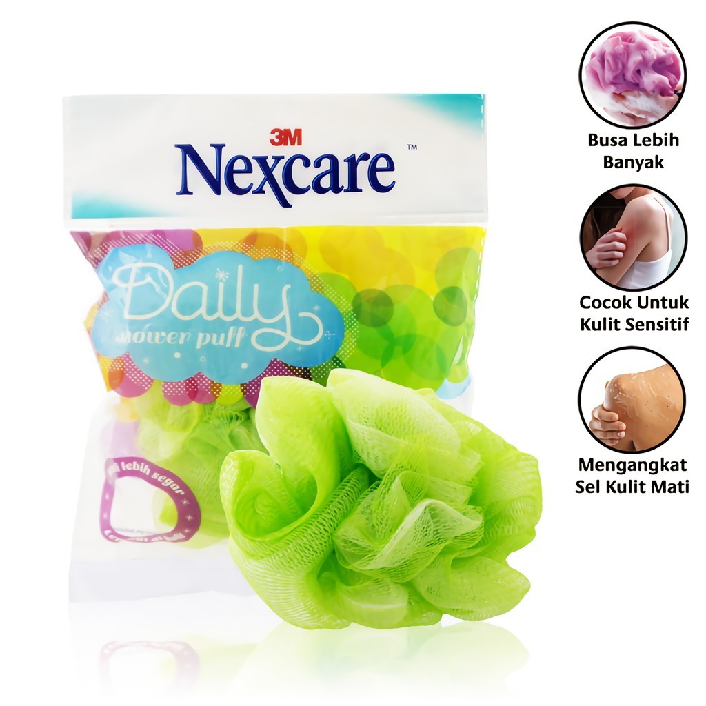 JAKLUIS_SHOP 3M Nexcare Daily Shower Puff - Spons Mandi